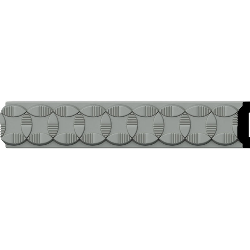 Cole Gray Polyurethane Decorative Chair Rail Moulding 2-Pack