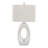 Pearl 29" Polyresin Table Lamp in Matte White Poly, Natural Shell and White Linen Shade - Set of 2
