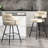 Upholstered Counter Stool with Metal Frame-1822663955