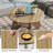31.5" Circle Coffee Table for Living Room, 2-Tier Wood Accent Center Table with Open Storage-419119753