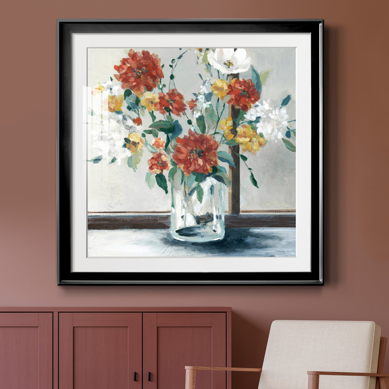 Ensoleillé - peinture encadrée, H 30,5 po x l 30,5 po x P 1,5 po, Toile avec cadre noir