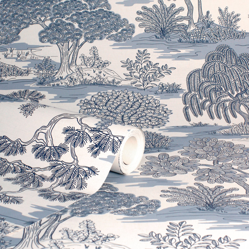 Cochrane 10.5m x 52cm Smooth Non-Pasted Wallpaper Roll, Blue