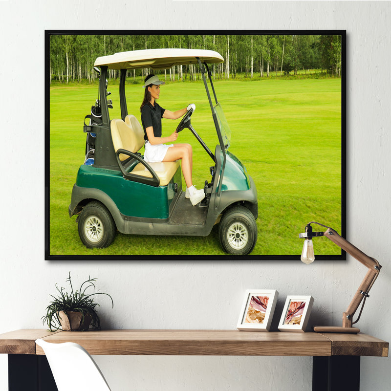 «Golf CSolitude I» sur toile, Cadre flottant noir, H 16 po x l 32 po x P 1 po