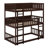 Triple Wood Bunk Bed, With Ladders, Guardrails-816754215