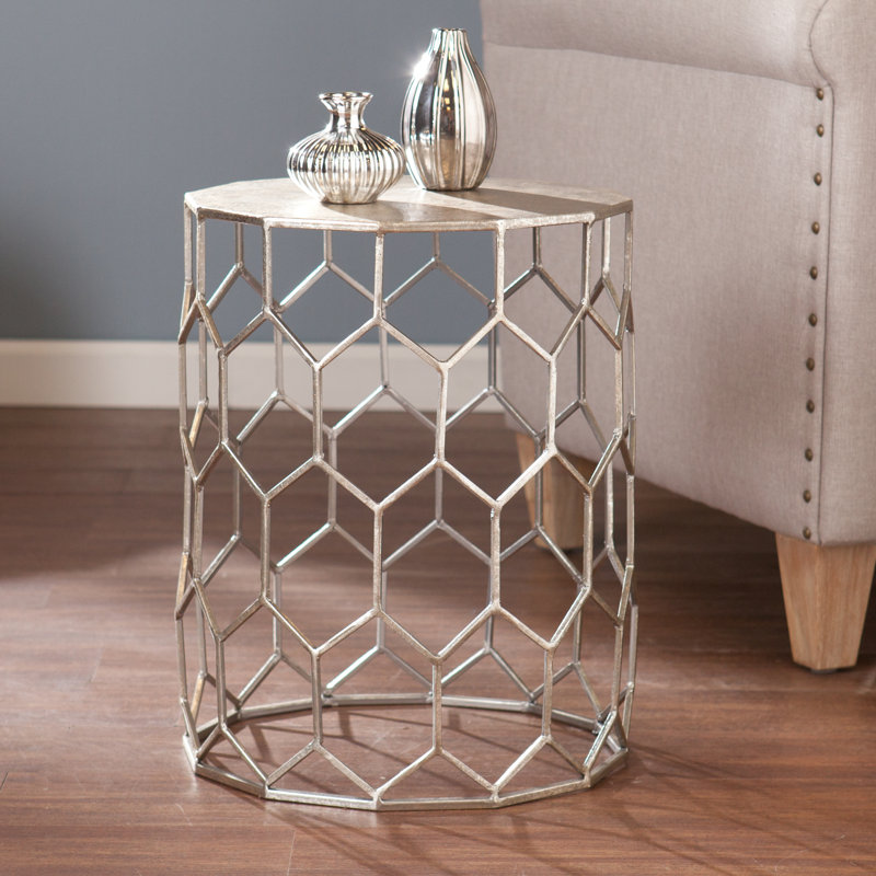 Table de bout cylindrique en fer Chantella