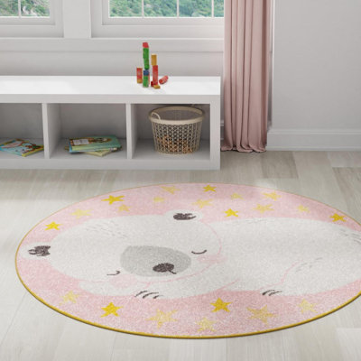 Round Machine Woven Polypropylene Plastic Rug