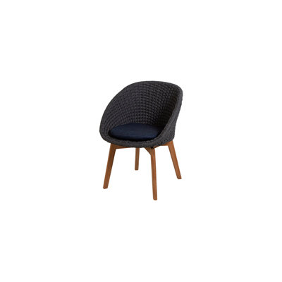 Peacock Patio Dining Side Chair with Cushion