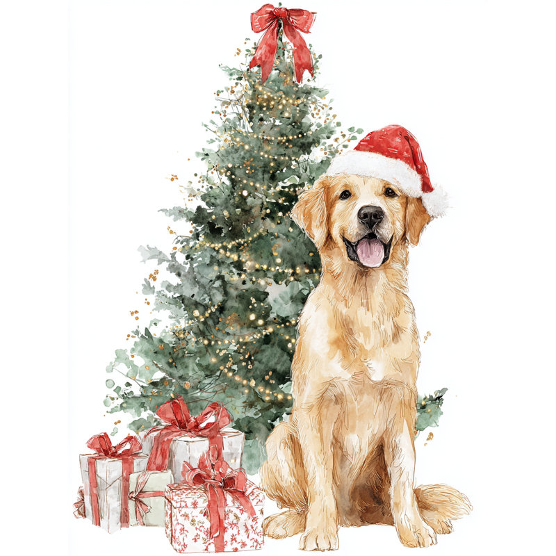 Art mural sur toile Golden Retriever, 12 po x 16 po