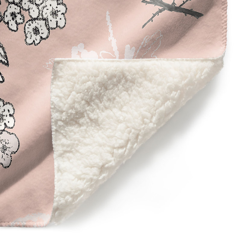 Couverture sherpa tit à oiseau doux blue, l 68 po x L 80 po