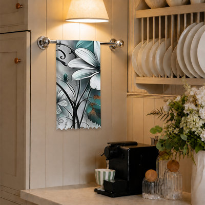  Linges de cuisine en microfibre, linges à vaisselle réutilisables absorbants, décoratifs résistants à la décoloration, 16 po x 24 po, jaune floral Home Sweet Home