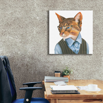 'Cattitude 4' by Myles Sullivan Canvas Wall Art