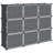 vidaXL Storage Cube Organizer Black Polypropylene 9 cubes Modular