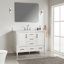 Meuble-lavabo simple autoportant de 48 po avec 2 ensembles de poignées libres entièrement assemblé