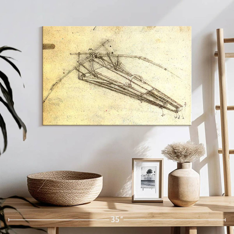 Laelle Design For A Flying Machine, 16" H x 24" W