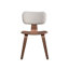 Ensemble de salle à manger 5 pièces de style Mid-Century moderne avec table en bois et chaises à dossier incurvé, accents rembourrés, finition noyer, économiseur d'espace, design contemporain, idéal pour 4 à 6 personnes
