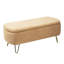 Banc de rangement en fausse fourrure Camel