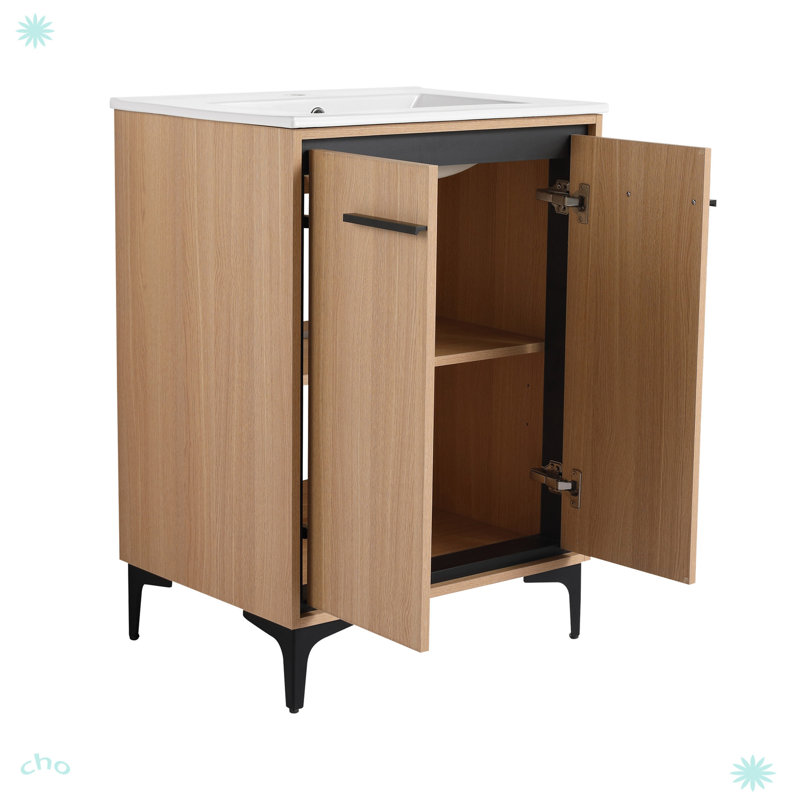Base de meuble-lavabo 24 po avec lavabo