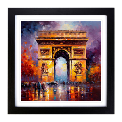 Arc de Triomphe Neo-Impressionism - Framed Print