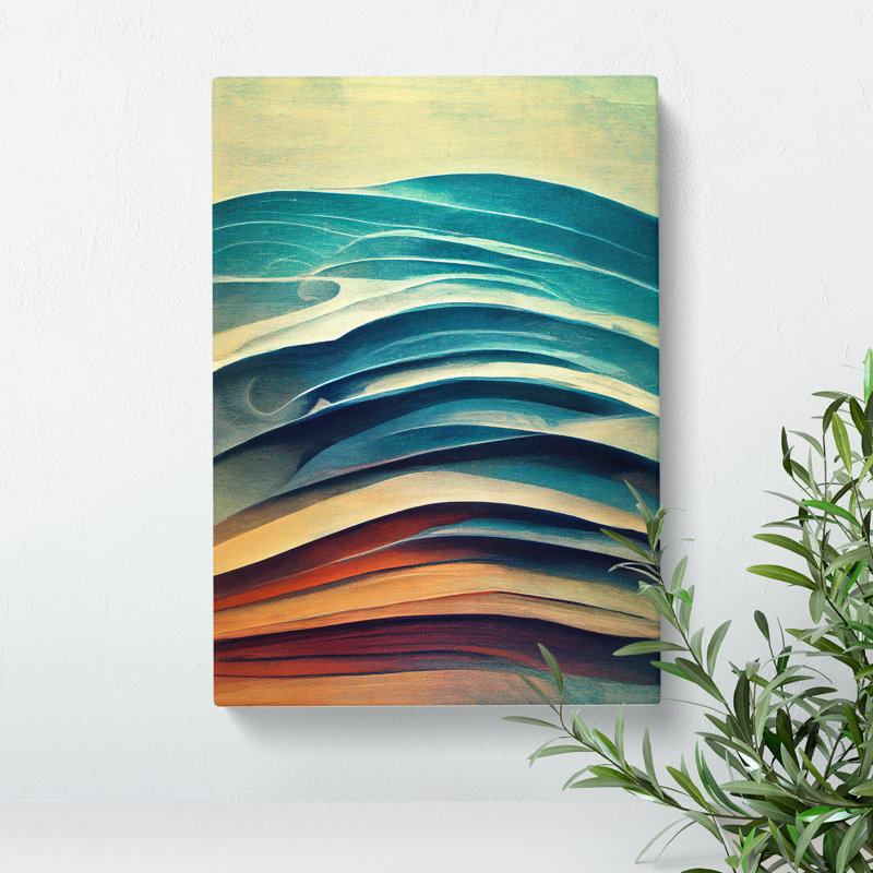 Beach Ocean Wave Abstract No.3 - Wrapped Canvas Print, 76cm H x 50cm W x 3cm D