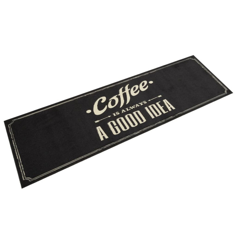 Bertram Water Resistant Kitchen Mat, Text, 45 x 150 cm