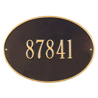 Hawthorne 1-Line Wall Address Plaque