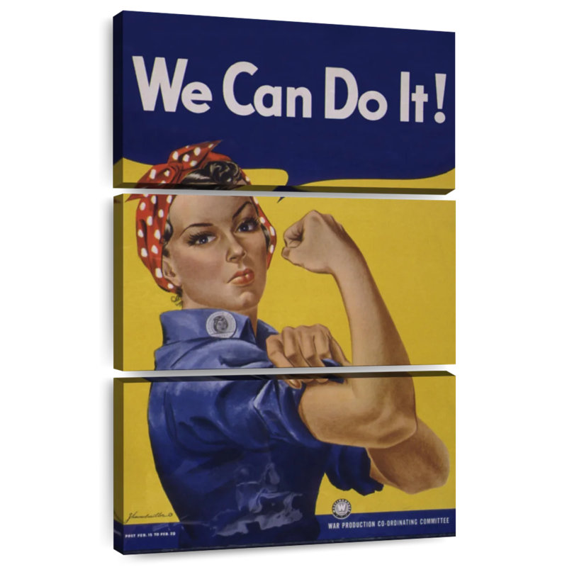 Citation de Tergel sur le féminisme «We Can Do It», H 45 po x l 28 po