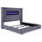 Modern Upholstered Eastern King Flame Visualizer Bed-930637180-930637179