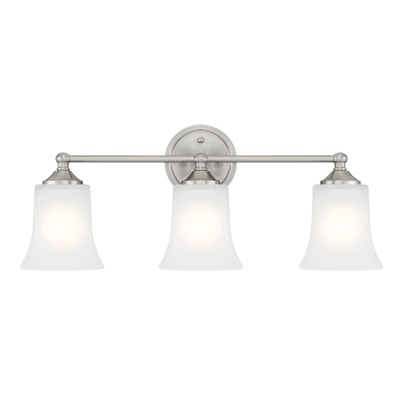 Alies Dimmable Vanity Light, Brushed Nickel, 3,  9.5'' H X 23'' W X 6.5'' D