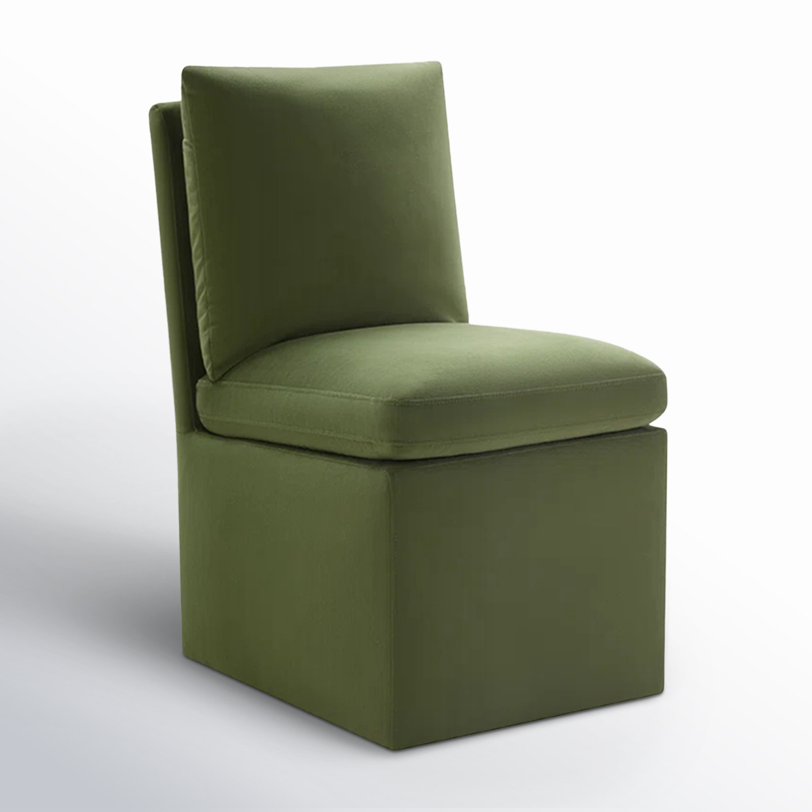 Alayaa Linen Dining Chair, Bella Forest Performance Velvet