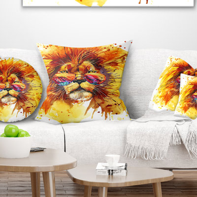 Le roi qui regarde - Coussin imprimé animal