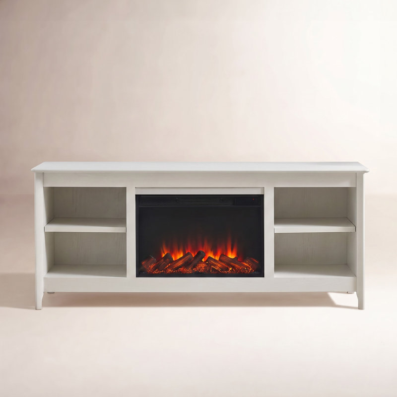 Fraley 68" Electric Fireplace TV Stand, Whitewash