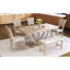 6-Piece Wood Dining Table Set Kitchen Table Set With Long Bench And 4 Dining Chairs, Modern Style, Natural