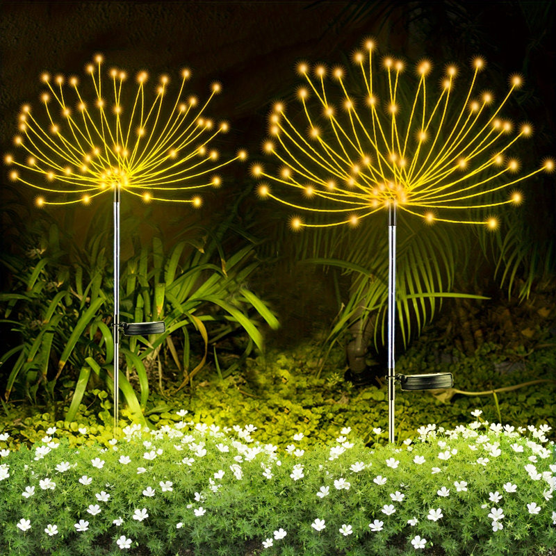 Low Voltage Solar Powered Integrated LED Pathway Light Pack, Gold