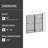 DAQING Modern 60"W x 60"H Matte Black Premium Aluminum Frame Double Sliding Framed Shower Door | 1/4"(6mm) Explosion Proof Tempered Glass with Safety Film, Heavy Duty Stainless Steel Handle-126147776-126147779