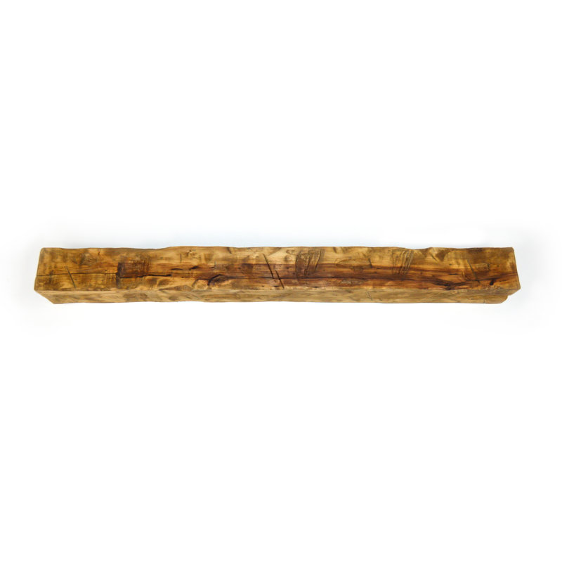 Wilson Barnwood Fireplace Shelf Mantel, 6"H x 6"W x 72"D, Driftwood