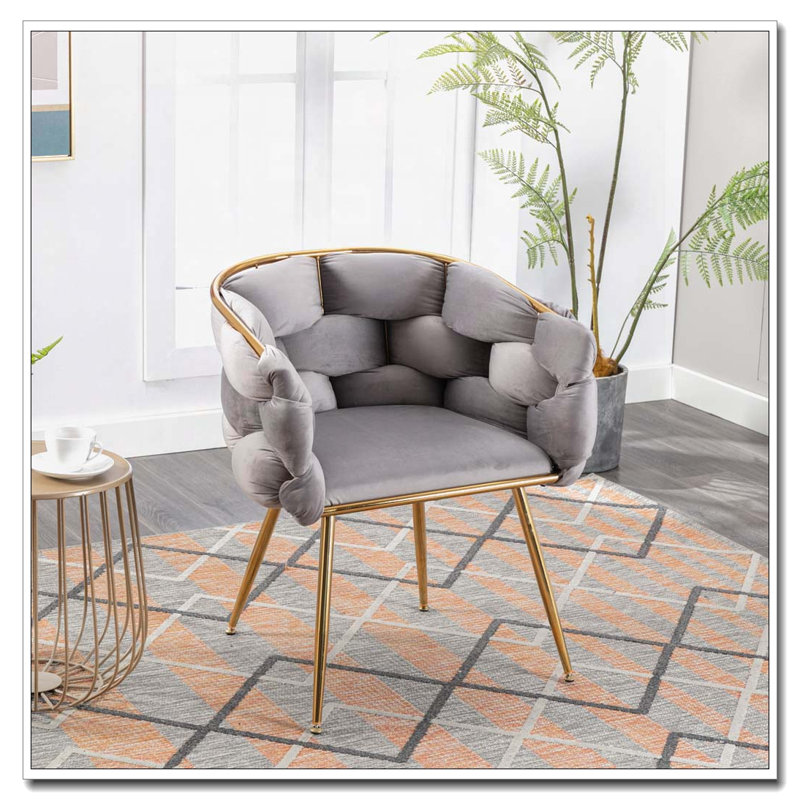 Fauteuil de luxe simple, moderne, simple, en velours, canapé, chambre, paresseux, commode, tabouret, manucure, dossier, gris