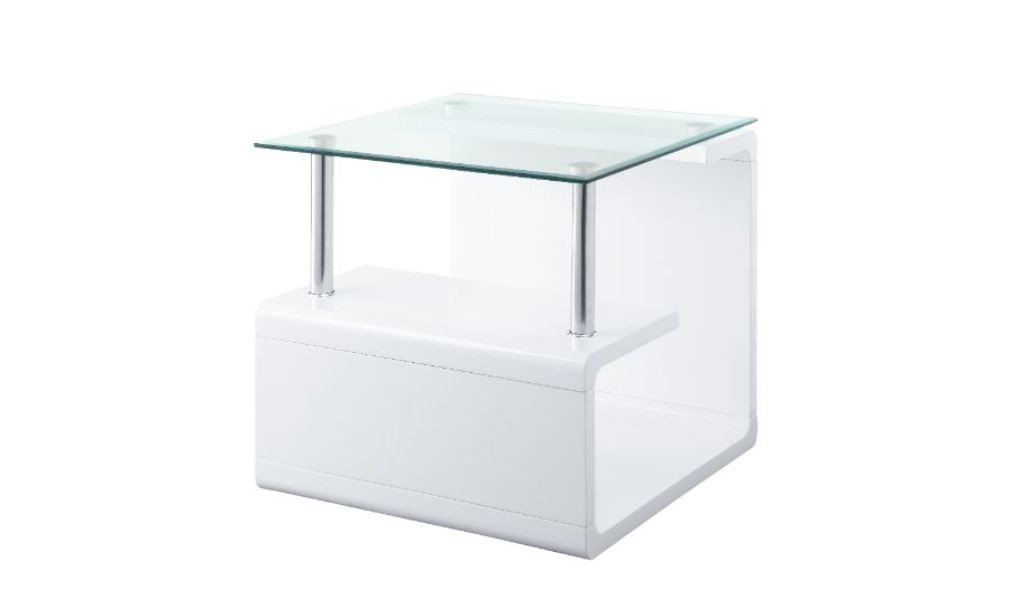 Orren Ellis Ektor Glass Top End Table | Wayfair