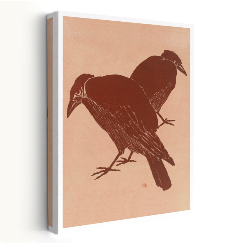 Deux corbeaux, 1872-1897 - musée, animaux, oiseaux, ensembles, H 60 po x l 40 po
