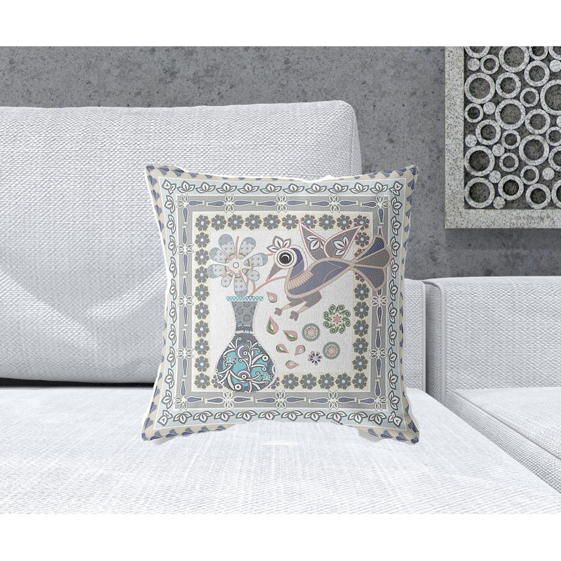 Coussin 18 po x 18 po, Gris
