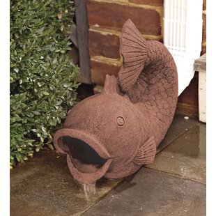 Sakana Asian Inspried Cast Stone Fish Statue