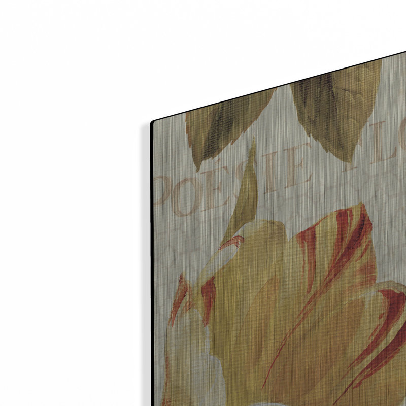  «Poesie Florale Panel II» par Lisa Audit, art mural en métal, 16 po x 48 po, H 36 po x l 12 po