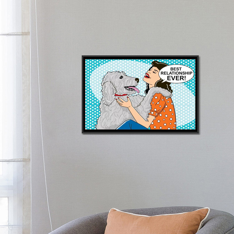« best relationship jamais », impression sur toile, H 18 po x l 26 po x P 1,5 po, Toile encadrée noire, Pas de tapis