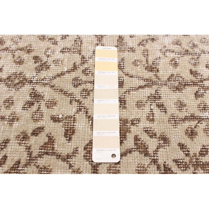 Tapis kaki clair rétro Danuel 3 pi 5 po x 6 pi 8 po