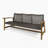 HAMPTON WOOD + WICKER 3 SEATER