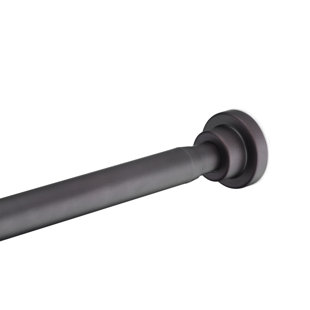 Tringle à rideau de douche 35 à 55 pouces avec crochets de douche en chrome poli | Tringle de rideau de douche à tension de porte réglable | Barre antidérapante antirouille pour salle de bain | AC-AZSR55CH