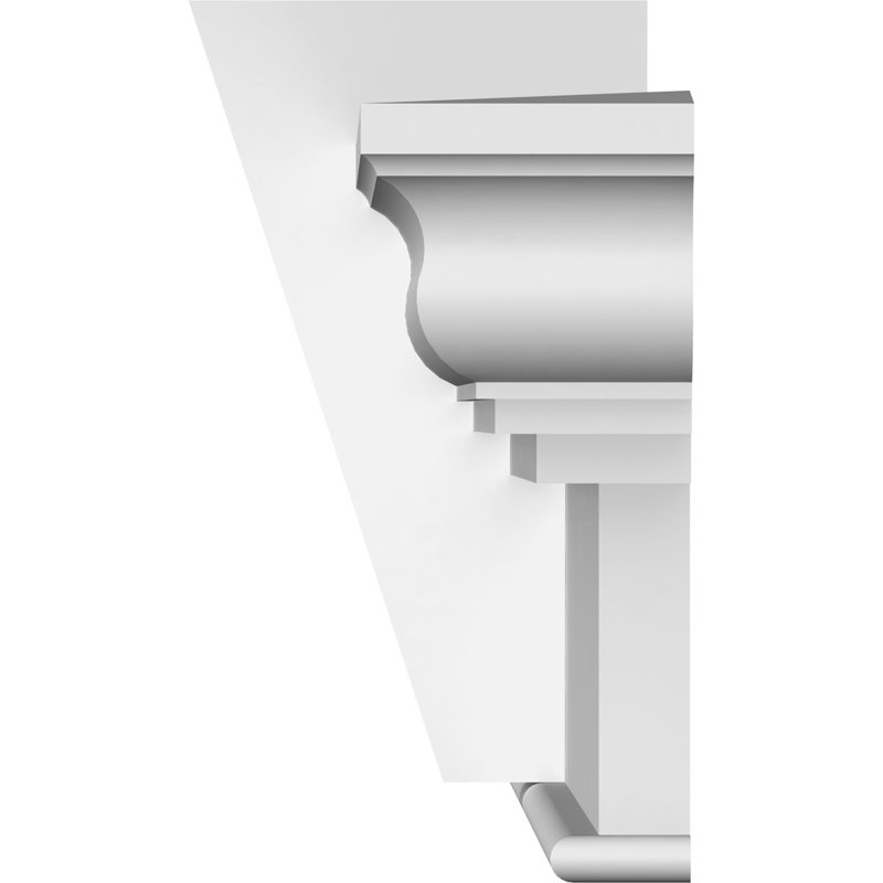 Traverse Endurathane Craftsman avec plate Keystone, largeur du bas 59 po x largeur du haut 67 1/2 po x H 12 po x P 1 1/4 po, apprêtée en usine