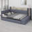 Daybed with Built-in Storage Footstool, Shelves,  Trundle, USB Charging and LED Lights-799142025
