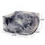 Grand pouf carré, imprimé floral, repose-pieds