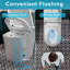 Toilette Smart Bidet avec réservoir intégré, chasse d'eau hors siège et capteur de pied, siège chauffant et eau chaude