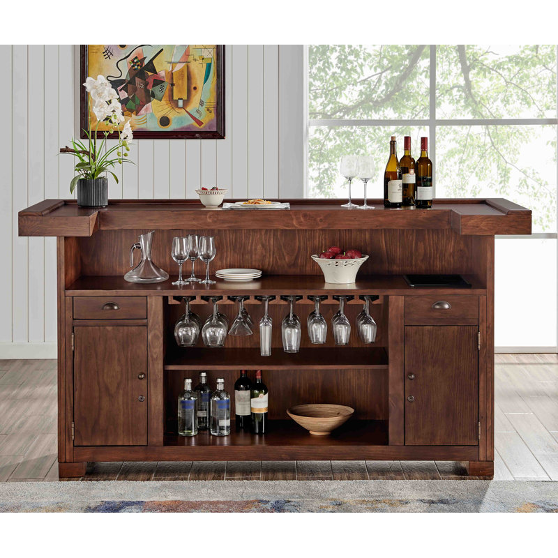 Savannah 84'' Solid Wood Home Bar